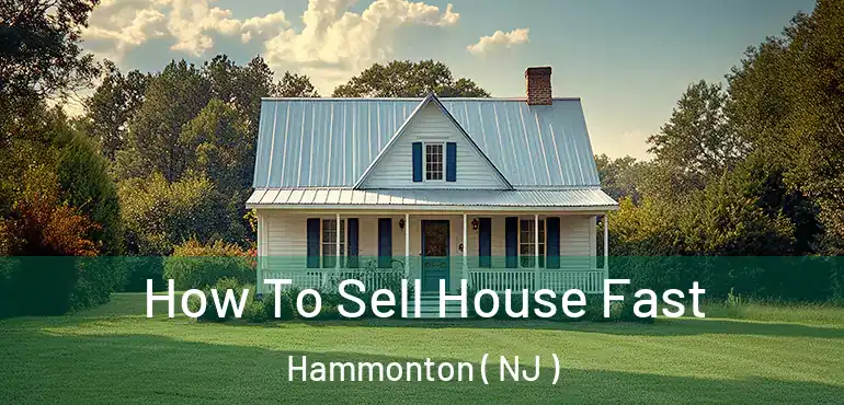  How To Sell House Fast Hammonton ( NJ )