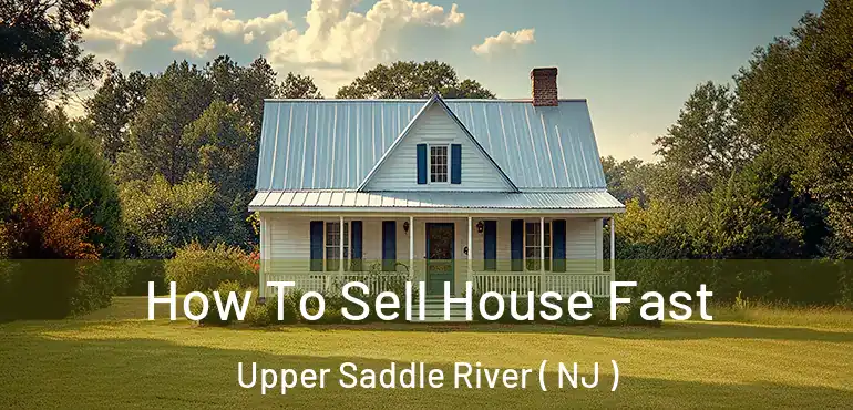  How To Sell House Fast Upper Saddle River ( NJ )